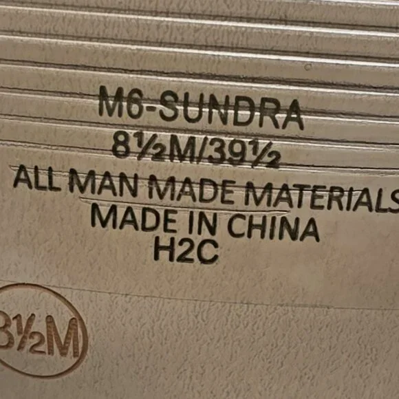 Beige Nude Patent Platform Open Toe Block Heel Sandal Womens 8.5 Baddie Chunky - Picture 9 of 11